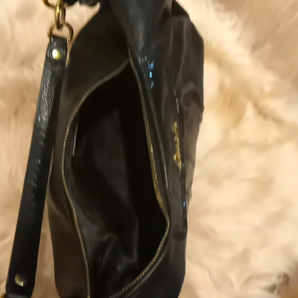 Coach Ashley Black Leather/Python Shoulder Bag - image 7